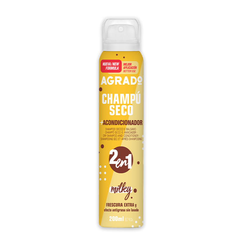 30009267_CHAMPU-SECO-MILKY-270cc-200ml-AGRADO AGRADO Shampooing Sec et Après-Shampooing Milky 200ML